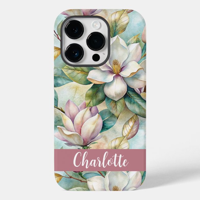 Coques Case-Mate iPhone Custom Elegant Magnolias (Verso)