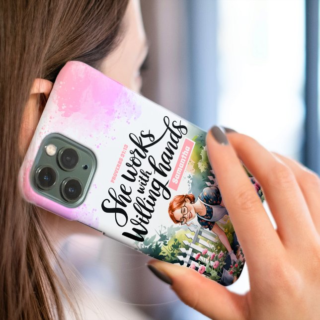 Coques Case-Mate iPhone Custom Elle travaille avec les mains de volonté Ch (Créateur téléchargé)
