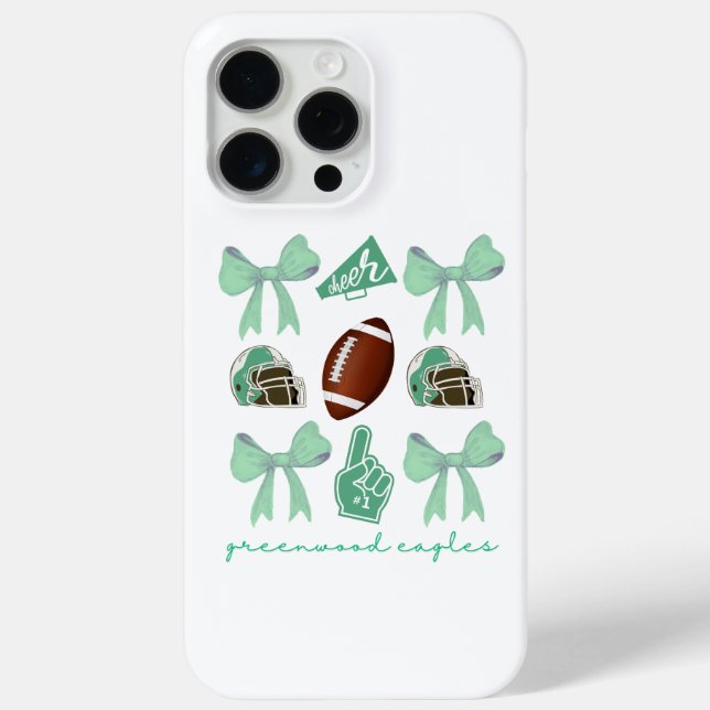 Coques Case-Mate iPhone Custom Football Bow Custom School, (Verso)