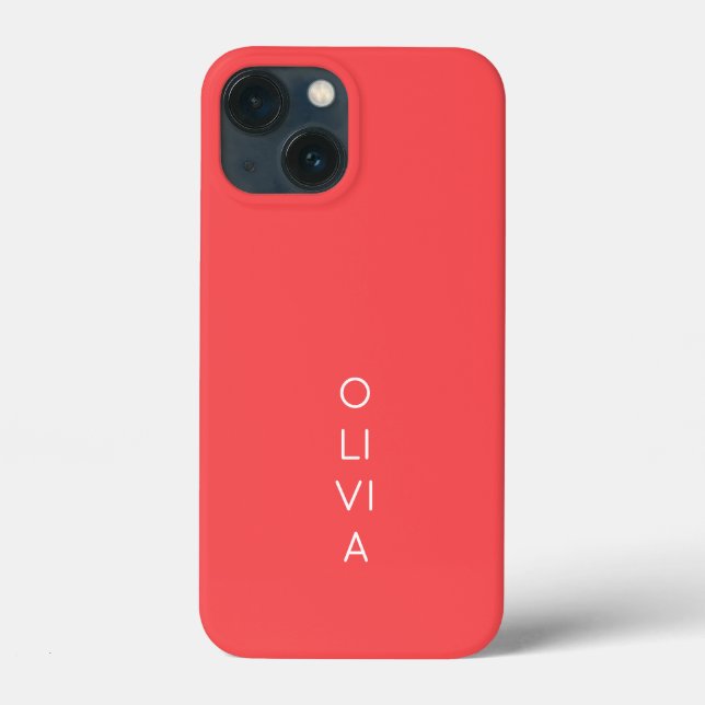Coques Case-Mate iPhone Custom Modern Coral Minimalist (Verso)