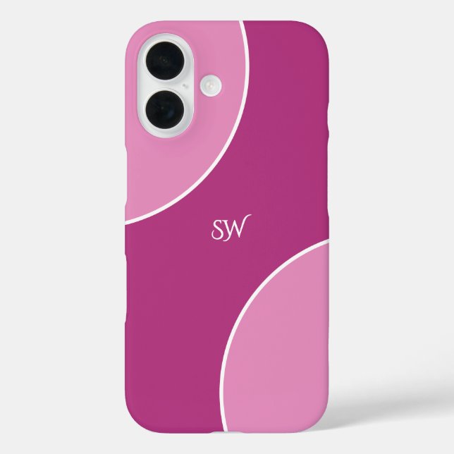 Coques Case-Mate iPhone Custom Modern Magenta Pink Minimalist (Verso)