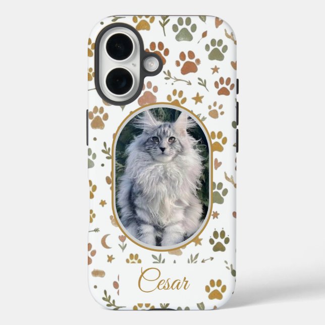 Coques Case-Mate iPhone Custom Photo and Name Pet Memorial Phone Case (Verso)