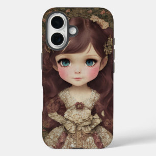 Coque Pour iPhone 16 Cute Adorable Style Vintage Chibi Kawaii Girl Art