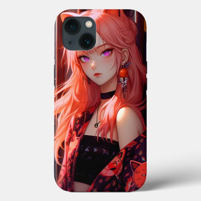 Coques Case-Mate iPhone Cute Anime Catgirl (Verso)