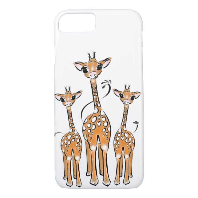 Coques Case-Mate iPhone Cute aquarelle Giraffes (Dos)