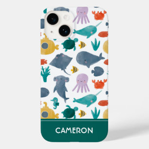 Coque Case-Mate iPhone Cute Aquarelle Océan Animaux Motif