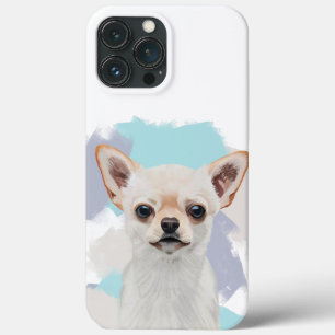 Case-Mate iPhone Case Cute blanc Chihuahua Abstrait bleu