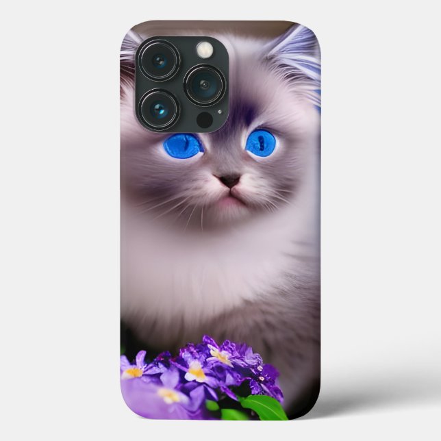 Coques Case-Mate iPhone Cute bleu doux teinté Himalayan Kitten (Verso)