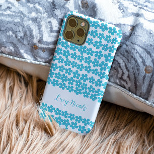 Coque Case-Mate iPhone Cute Blue Minimalist Daisy Motif Floral Nom
