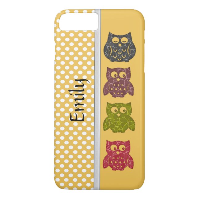 Coques Case-Mate iPhone Cute Branché chic chéri abstrait hibou personnalis (Dos)