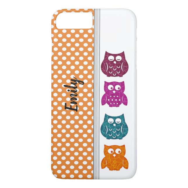 Coques Case-Mate iPhone Cute Branché chic chéri abstrait hibou personnalis (Dos)