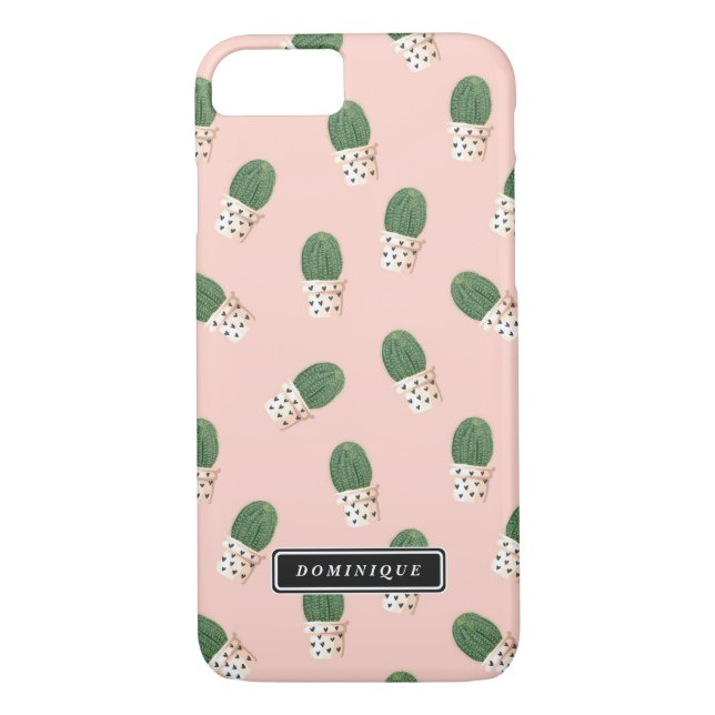 Coques Case-Mate iPhone Cute Cactus in Hearts Pots Motif Personnalisé (Dos)