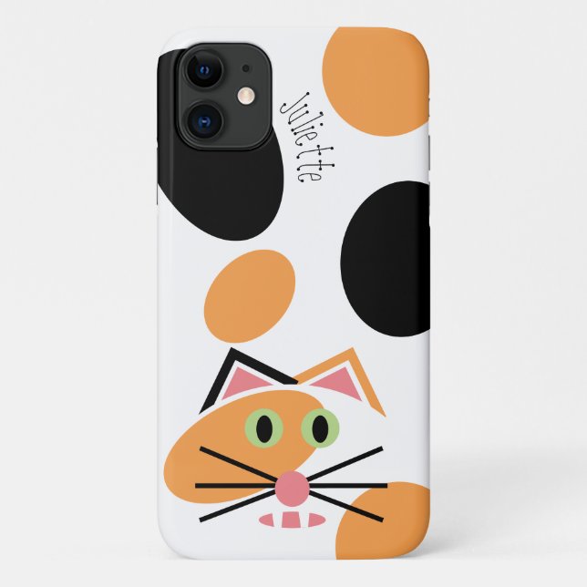 Coques Case-Mate iPhone Cute Calico Chat Personnalisable (Dos)
