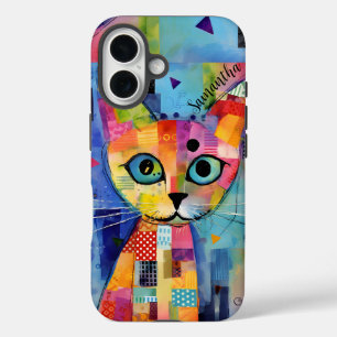 Coque Pour iPhone 16 Cute Calico Chat Personnalisé