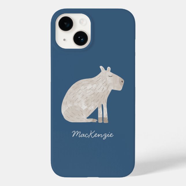 Coques Case-Mate iPhone Cute Capybara Personnalisé (Verso)