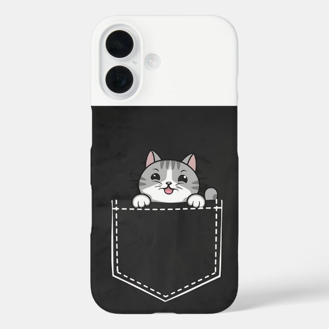 Coques Case-Mate iPhone Cute Cat dans la conception de poche pour Amoureux (Verso)
