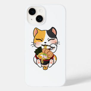Coque Case-Mate iPhone Cute Cat Manger Ramen Japonais Amoureux des chats