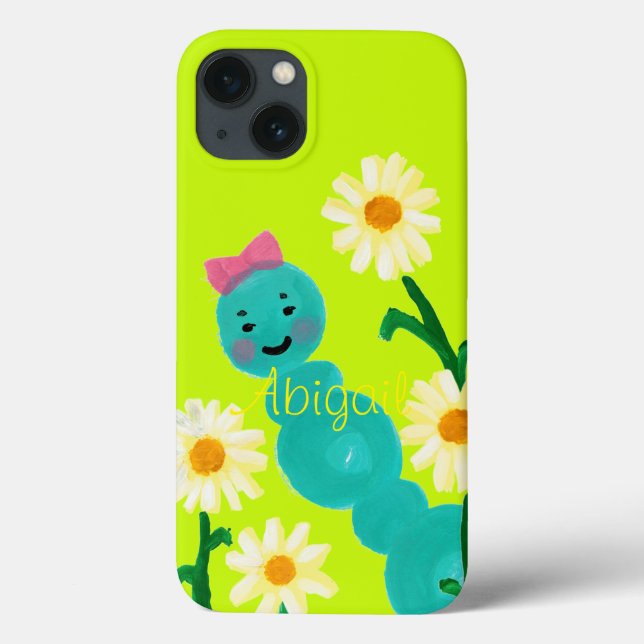 Coques Case-Mate iPhone Cute Caterpillar et marguerites Personnalisées (Verso)