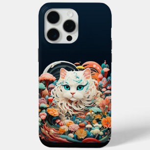 Coque Case-Mate iPhone Cute Chat avec fleurs Papier Découpe