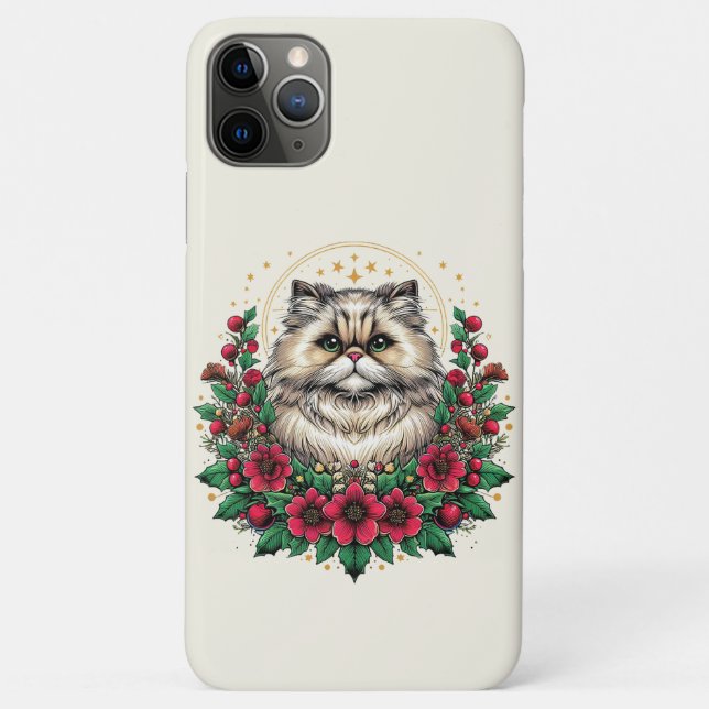 Coques Case-Mate iPhone Cute Chat Perse, Chatte Perse Floral (Dos)