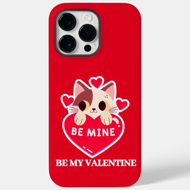 Coques Case-Mate iPhone Cute chaton blanc avec coeur (Verso)