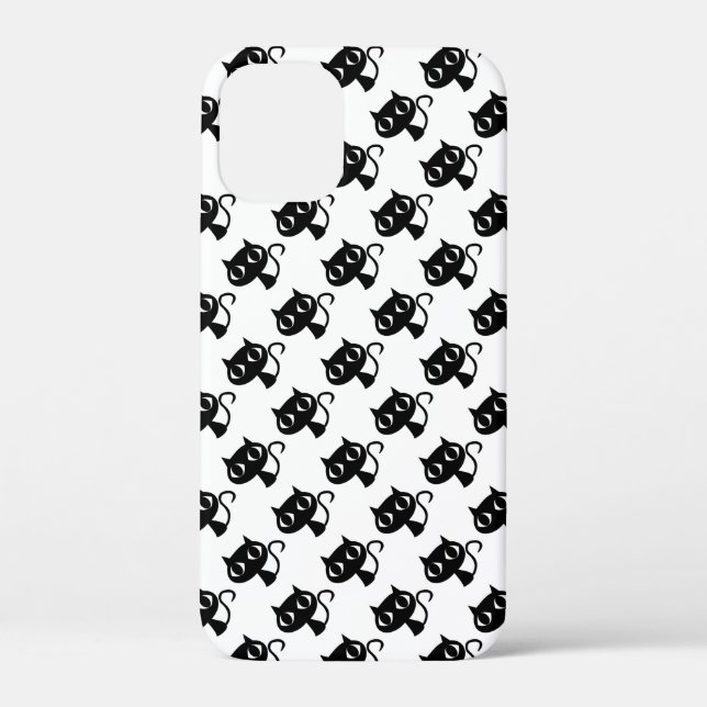 Coques Case-Mate iPhone Cute chats blancs noirs motifs (Verso)