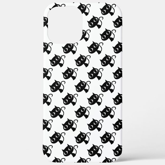 Coques Case-Mate iPhone Cute chats blancs noirs motifs (Verso)