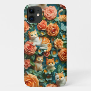 Case-Mate iPhone Case Cute Chats et Fleurs Design