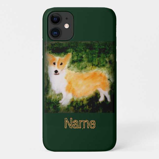 Coques Case-Mate iPhone Cute Corgi Dog Art Nommé (Dos)