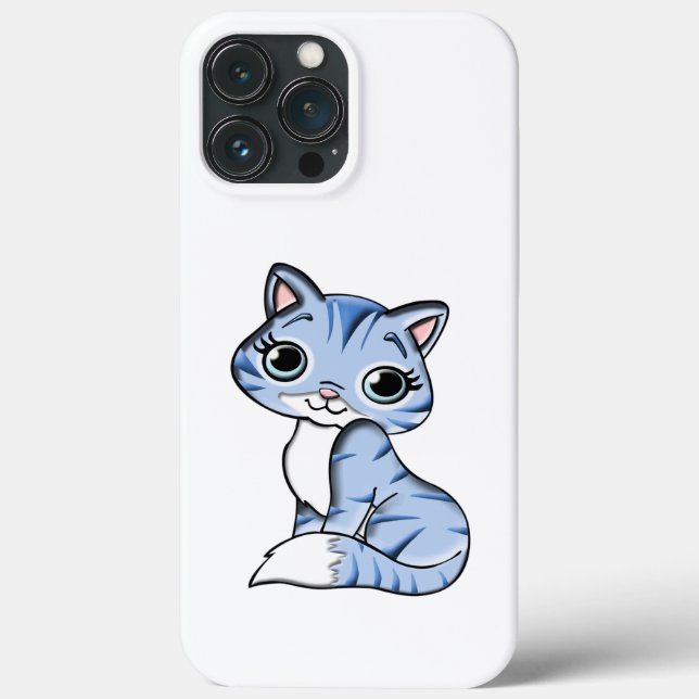 COQUES Case-Mate iPhone CUTE CUT SOURIANT CUISINE BLEU SKY AUX YEUX BLEUS. (Verso)