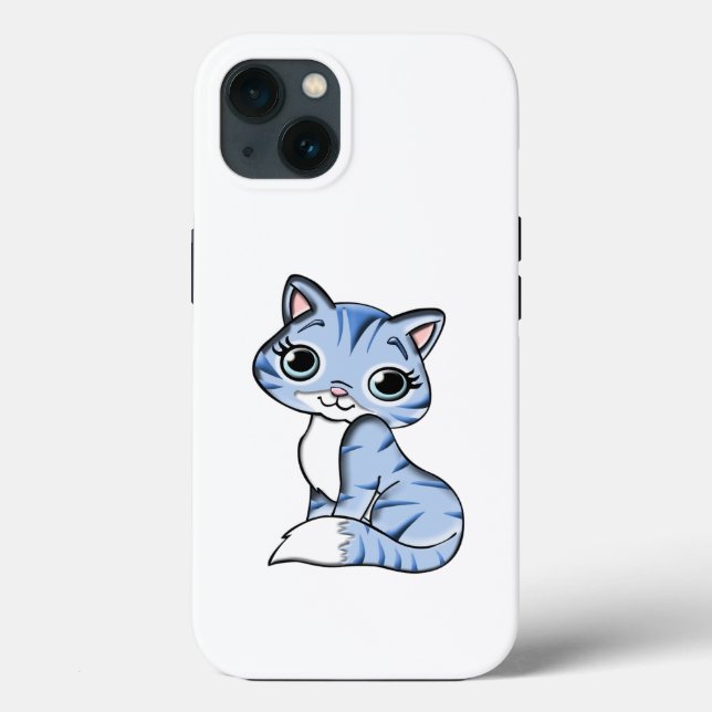 COQUES Case-Mate iPhone CUTE CUT SOURIANT CUISINE BLEU SKY AUX YEUX BLEUS. (Verso)