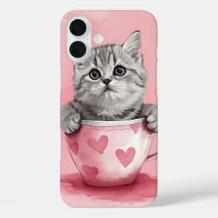 COQUE POUR iPhone 16 PLUS CUTE CUTE CUTERCOLOR CUISINE ASSIS DANS TASSE DE T