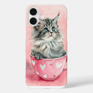 COQUE POUR iPhone 16 PLUS CUTE CUTE CUTERCOLOR CUISINE ASSIS DANS TASSE DE T