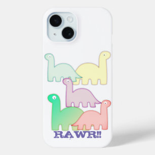 Coque Case-Mate iPhone Cute Dinosaures Pastel Coloré