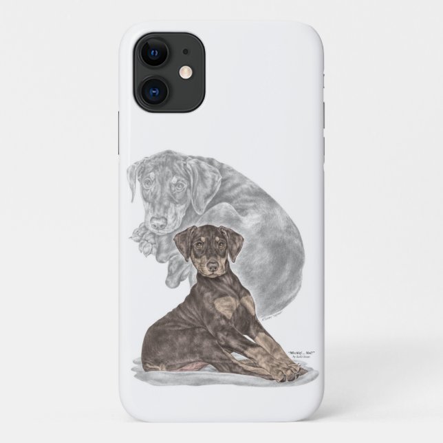 Coques Case-Mate iPhone Cute Doberman Pinscher Puppy (Dos)