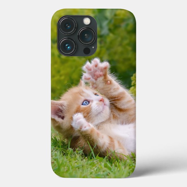 Coques Case-Mate iPhone Cute drôle chaton chaton jouant dans un jardin fle (Verso)