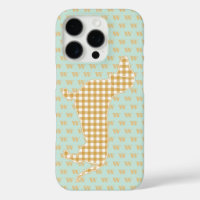 Cute En vichy Dachshund Monogram Canard Oeuf Bleu