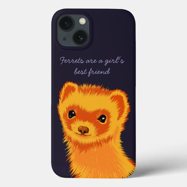 Coques Case-Mate iPhone Cute ferret art Les furets sont les filles meilleu (Verso)