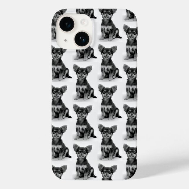 Coques Case-Mate iPhone Cute Fluffy Chihuahua Motif chiot (Verso)