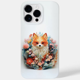 Coque Case-Mate iPhone Cute Fox avec fleurs 3D Papier découpé