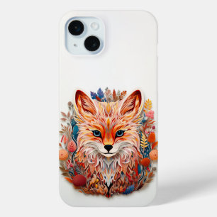 Coque Case-Mate iPhone Cute Fox avec fleurs Papier Coupe