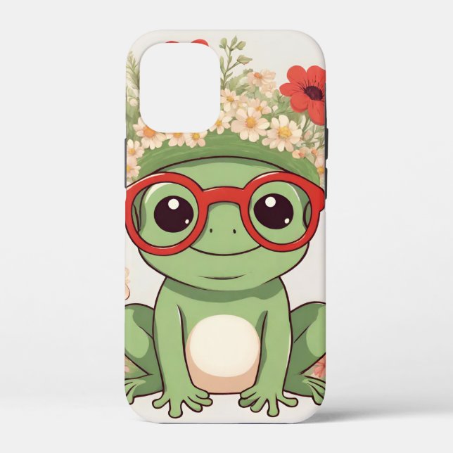 Coques Case-Mate iPhone Cute Frog Flower Headband (Verso)