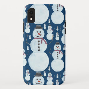 Case-Mate iPhone Case Cute Frosty Blue Snowman Motif d'aquarelle