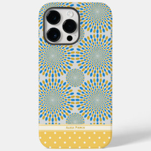 Coque Case-Mate iPhone Cute géométrique Abstrait bleu & jaune Personnalis