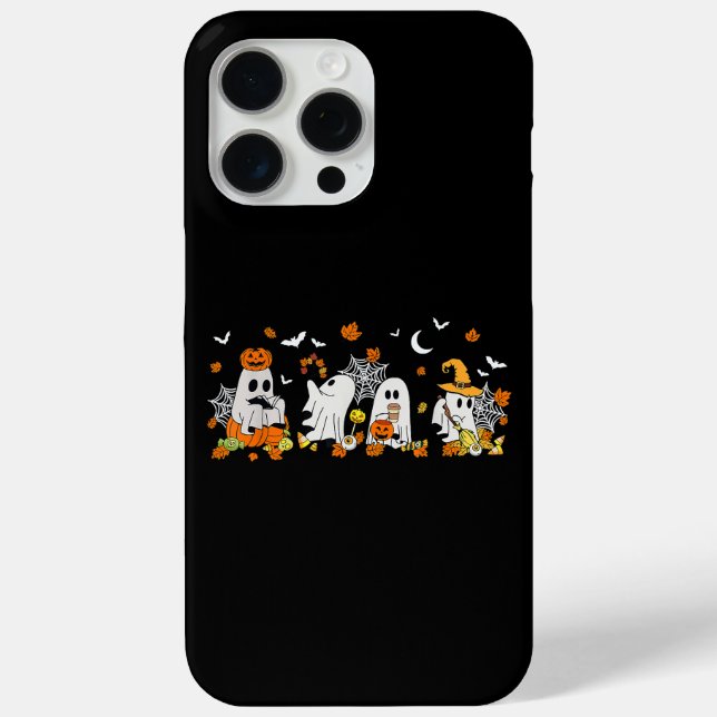 Coques Case-Mate iPhone Cute Ghost Boire Café Halloween Fall Ghost Bo (Verso)