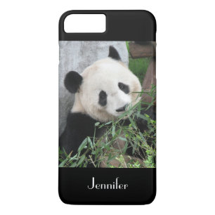 Coques Pour iPhone Cute Giant Panda, Black Background, Custom