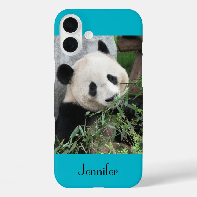Coques Case-Mate iPhone Cute Giant Panda Blue Background (Verso)