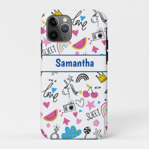 Case-Mate iPhone Case Cute Girl Fun Unicorn Rainbow Stars Papillons