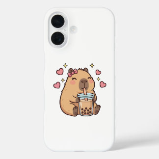 Coque Pour iPhone 16 Cute Girls Capybara Ramen Kawaii Tea Kawaii Capy 