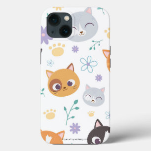 Case-Mate iPhone Case Cute Girly Colorful Kittens illustration Motif